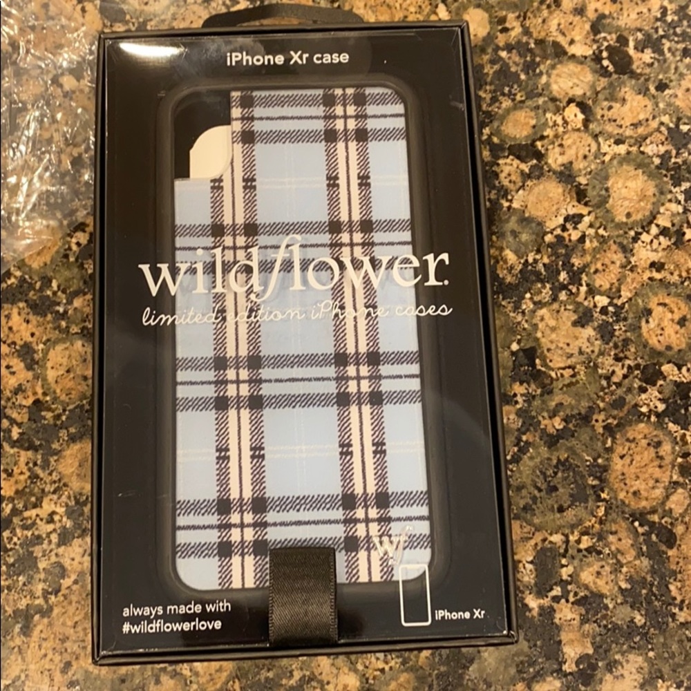 wildflower plaid phone case